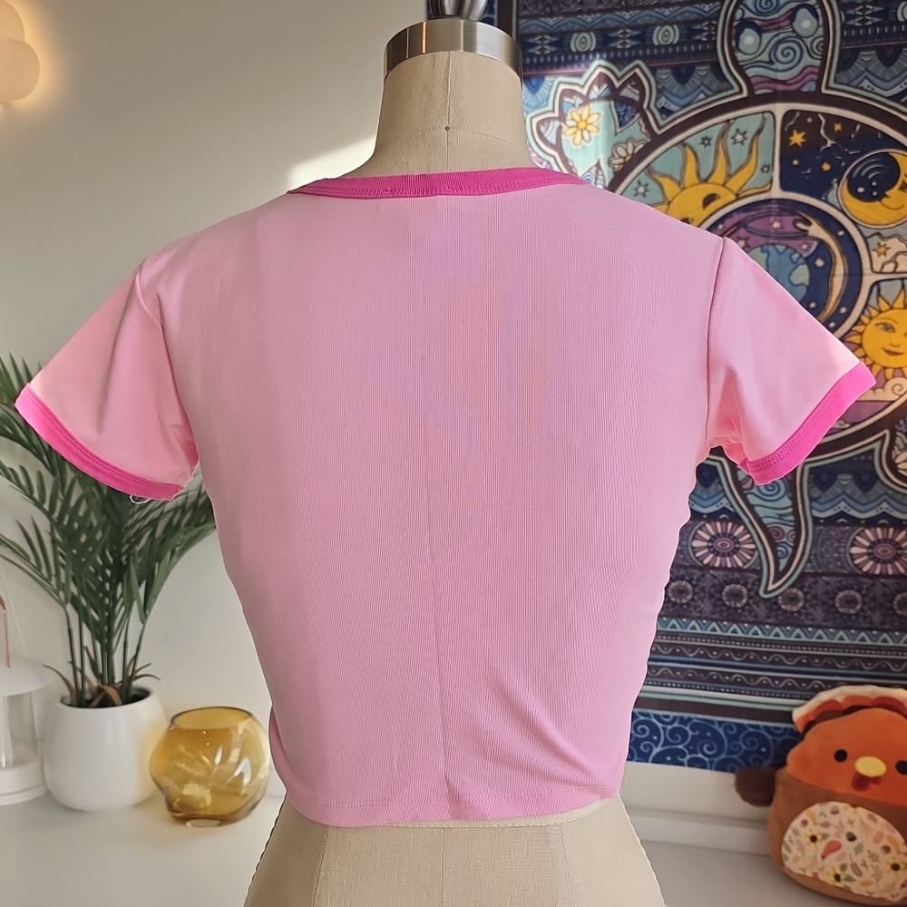 Sugar Thrillz Nobody's Baby Be Specific Cropped Printed Ringer Tee Dolls Kill - Picture 5 of 10